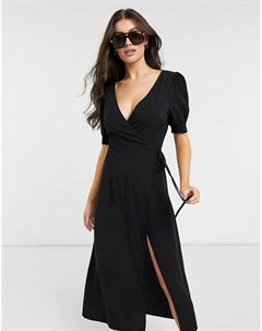 Эксклюзивное черное пляжное платье с запахом Fashion union