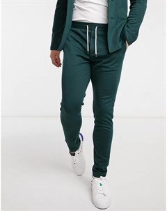 Темно зеленые супероблегающие мягкие трикотажные брюки Asos design