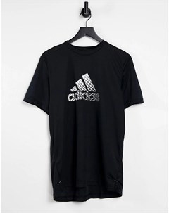 Черная футболка с градиентным логотипом adidas Training Adidas performance