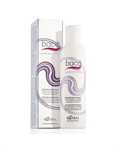 Шампунь для тонизации и блеска седых волос Baco color collection blonde elevation shampoo 1074 300 м Kaaral (италия)