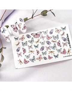 Слайдер дизайн 0332 Бабочки акварель Ami-nails