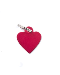 Адресник basic Сердце красный маленький My family