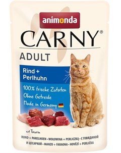 Влажный корм для кошек Carny Adult с говядиной и цесаркой 0 085 кг Animonda
