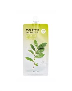 Увлажняющая маска для лица Pure Source Pocket Pack Green Tea 10 мл Маски Missha