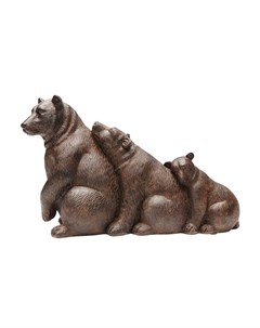 Статуэтка bear family коричневый 32x20x13 см Kare
