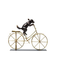 Статуэтка dog with bicycle бронзовый 44x36x8 см Kare
