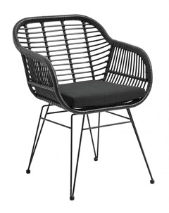 Садовое кресло с подушкой wire черный 58x82x62 см Nordal
