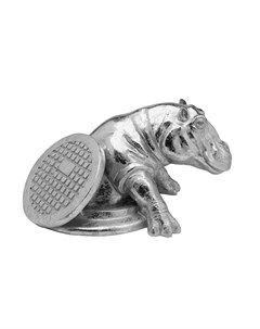 Статуэтка hippo серебристый 72x40x54 см Kare