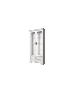 Шкаф с витриной tiffany 2v2s белый 99x212 1x39 6 см Анрэкс