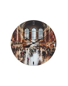 Часы настенные grand central station мультиколор 80x80 см Kare