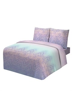 Комплект постельного белья Сатин 1 5 спальный Мехенди размер пододеяльник 145х220см простыня 150х220 Для snoff