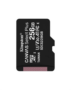 Карта памяти 256Gb Canvas Select Plus MicroSDXC UHS I Class U3 V30 A1 SDCS2 256GBSP Kingston