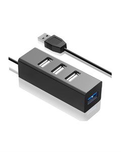 Хаб USB GR 339UB USB USB 3 0 3xUSB 2 0 4 ports Black 13469 Ginzzu