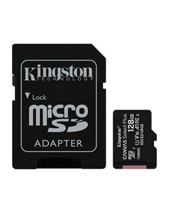 Карта памяти 128Gb Micro Secure Digital HC Class10 UHS I Canvas Select SDCS2 128GB с переходником по Kingston