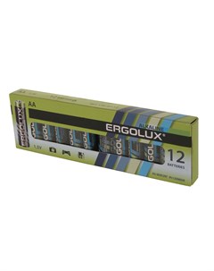 Батарейка AA Alkaline LR6 BP 12 12 штук Ergolux