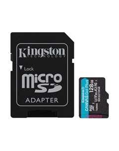 Карта памяти 128Gb Canvas Go Micro Secure Digital HC Class10 UHS I Canvas Select SD Adapter SDCG3 12 Kingston