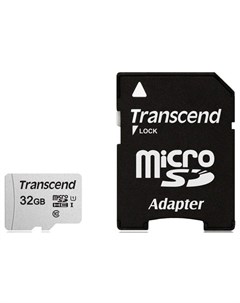 Карта памяти 32Gb 300S MicroSDHC Class 10 UHS I TS32GUSD300S A Transcend
