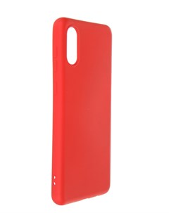 Чехол DF для Samsung Galaxy A02 с микрофиброй Silicone Red sOriginal 27 Df-group