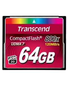 Карта памяти 64Gb 800x Ultra Speed Compact Flash TS64GCF800 Transcend