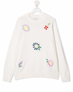 Джемпер с цветочной вышивкой Stella mccartney kids