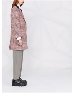 Клетчатое пальто на пуговицах Thom browne