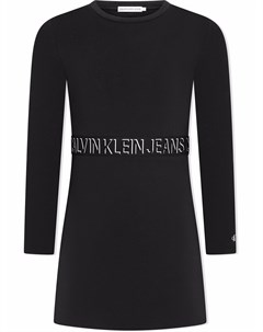 Платье с длинными рукавами и логотипом Calvin klein kids