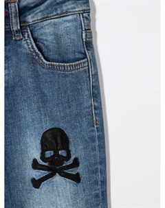 Прямые джинсы с вышивкой Philipp plein junior