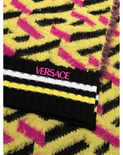 Шерстяной шарф вязки интарсия Versace