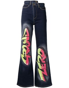 Расклешенные джинсы с логотипом Ground-zero