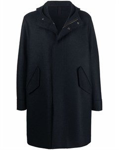 Однобортное шерстяное пальто с капюшоном Harris wharf london
