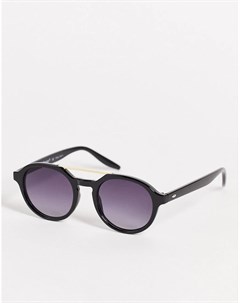 Черные круглые солнцезащитные очки авиаторы в стиле унисекс Aj morgan