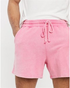 Розовые выбеленные oversized шорты из легкой трикотажной ткани Asos design