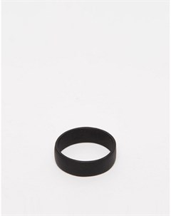 Широкое матовое кольцо черного цвета Asos design