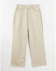 Льняные бежевые джинсы с завышенной талией Dear & other stories