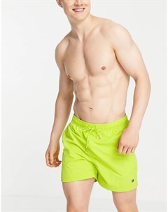 Зеленые шорты для плавания с небольшим логотипом флагом Tommy hilfiger