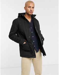 Черная куртка с капюшоном Asos design