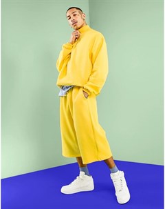 Желтые трикотажные шорты в стиле oversized от комплекта Asos design