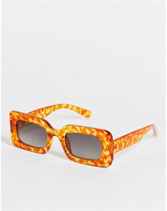 Женские солнцезащитные очки в квадратной оправе рыжего и коричневого цветов Aj morgan