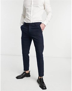 Темно синие зауженные брюки с добавлением шерсти Bolongaro trevor