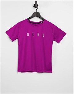 Розовая футболка Run Division Miler Nike running