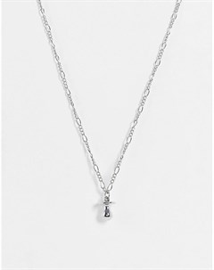Серебристое ожерелье с подвеской в виде соски Asos design