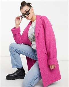 Розовое короткое пальто с поясом Helene berman