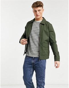 Темно зеленая куртка в строгом стиле от комплекта Selected homme