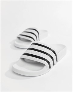 Белые шлепанцы Adilette 280648 Adidas originals