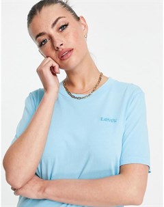 Голубое платье футболка с логотипом Levi's®