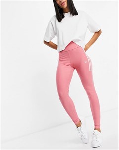 Розовые леггинсы с тремя полосками и логотипом Fakten Adidas originals