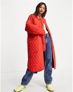Двустороннее стеганое пальто красного цвета Aris French connection