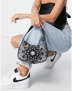 Мини сумка в стиле 90 х с платочным принтом Эго