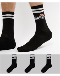 Набор из 3 пар черных носков Pullo Ellesse