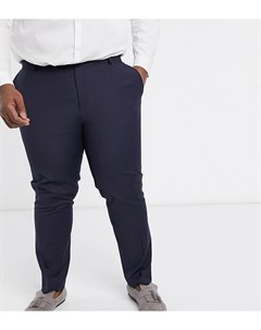 Темно синие брюки узкого кроя Plus Asos design
